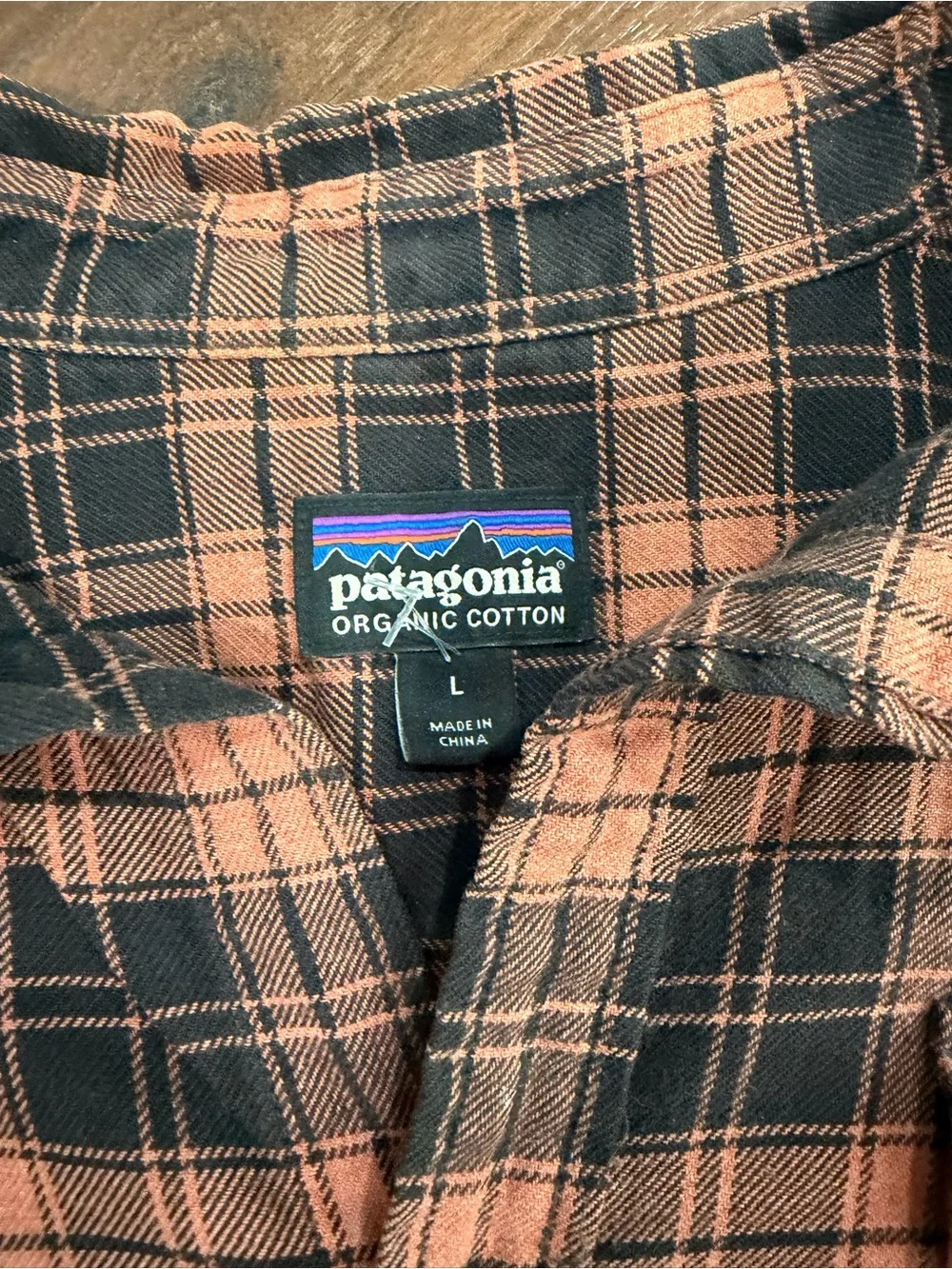 PATAGONIA Plaid Organic Cotton Flannel Long Sleeve Button Down Shirt Men Size: L